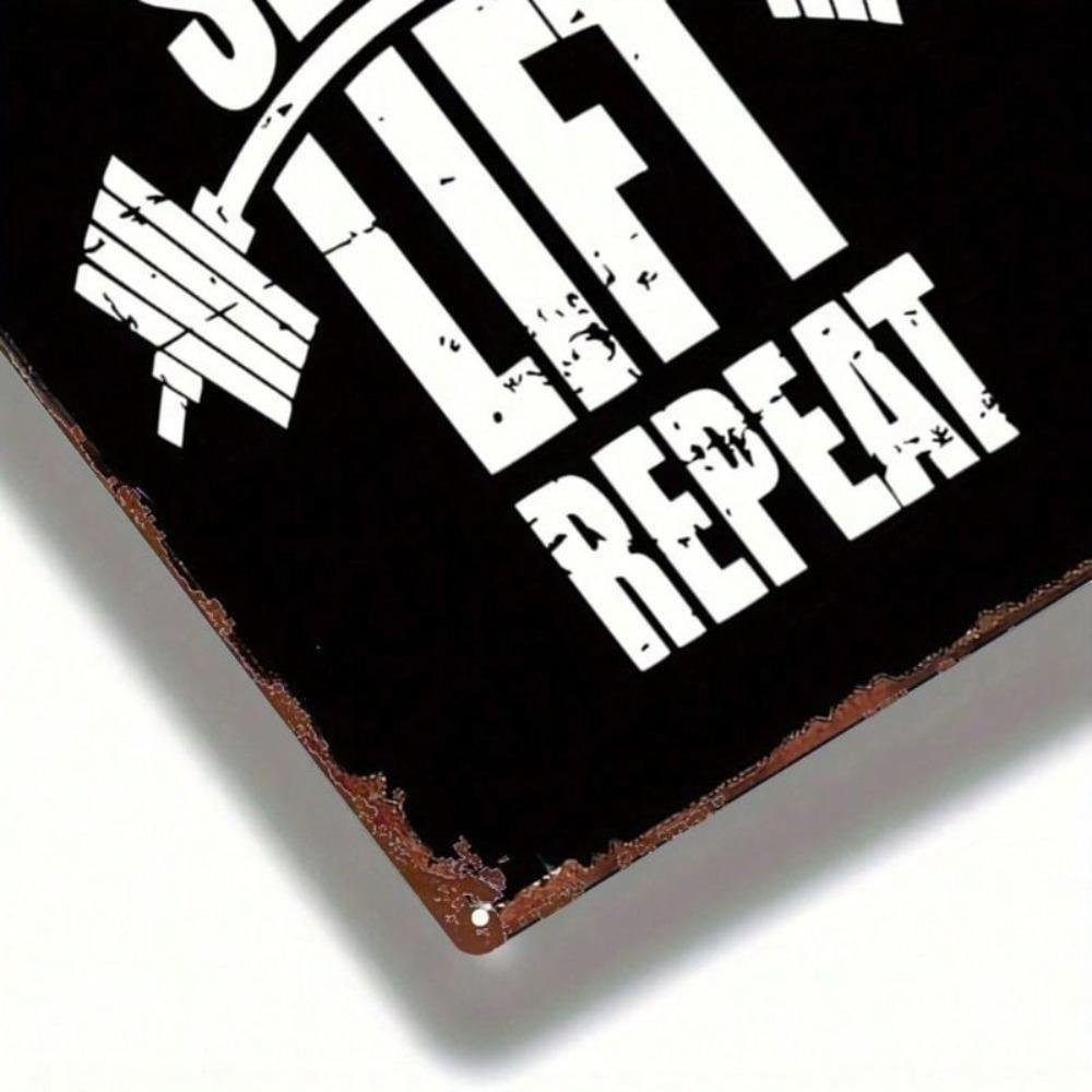Metal Vintage Weightlifting Sign 20x30cm Gym Decor