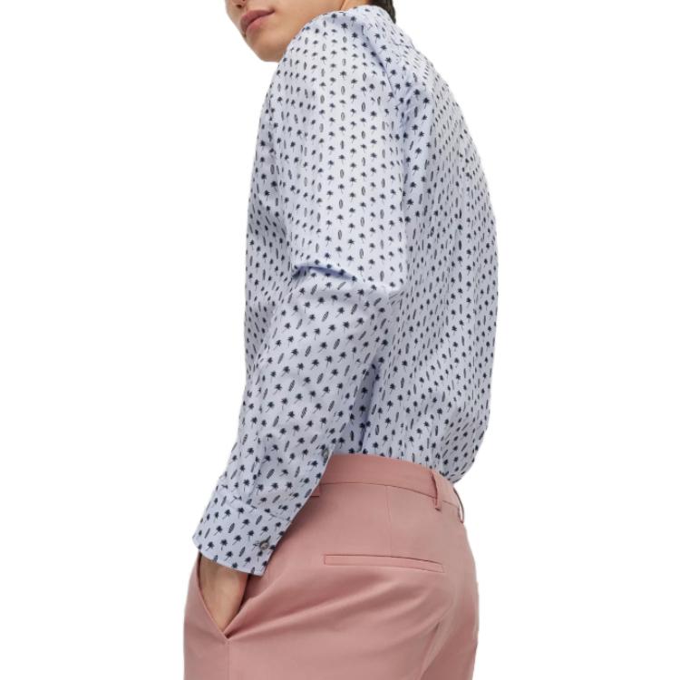 HUGO BOSS Shirts Men's Blue Moderate 50490098-036