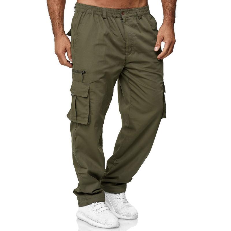 Men's Casual Multi-Pocket Loose Straight Tooling Trousers Fashion Trend Versatile Casual Pants
