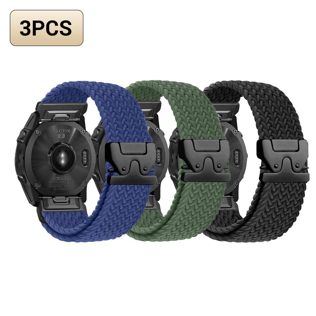 רצועת שעון ניילון נמתחת QuickFit 20/22/26 מ"מ עבור Garmin Fenix 8/7/6/5 Forerunner 965/955/945 Instinct Tactix רצועת שעון אלסטית