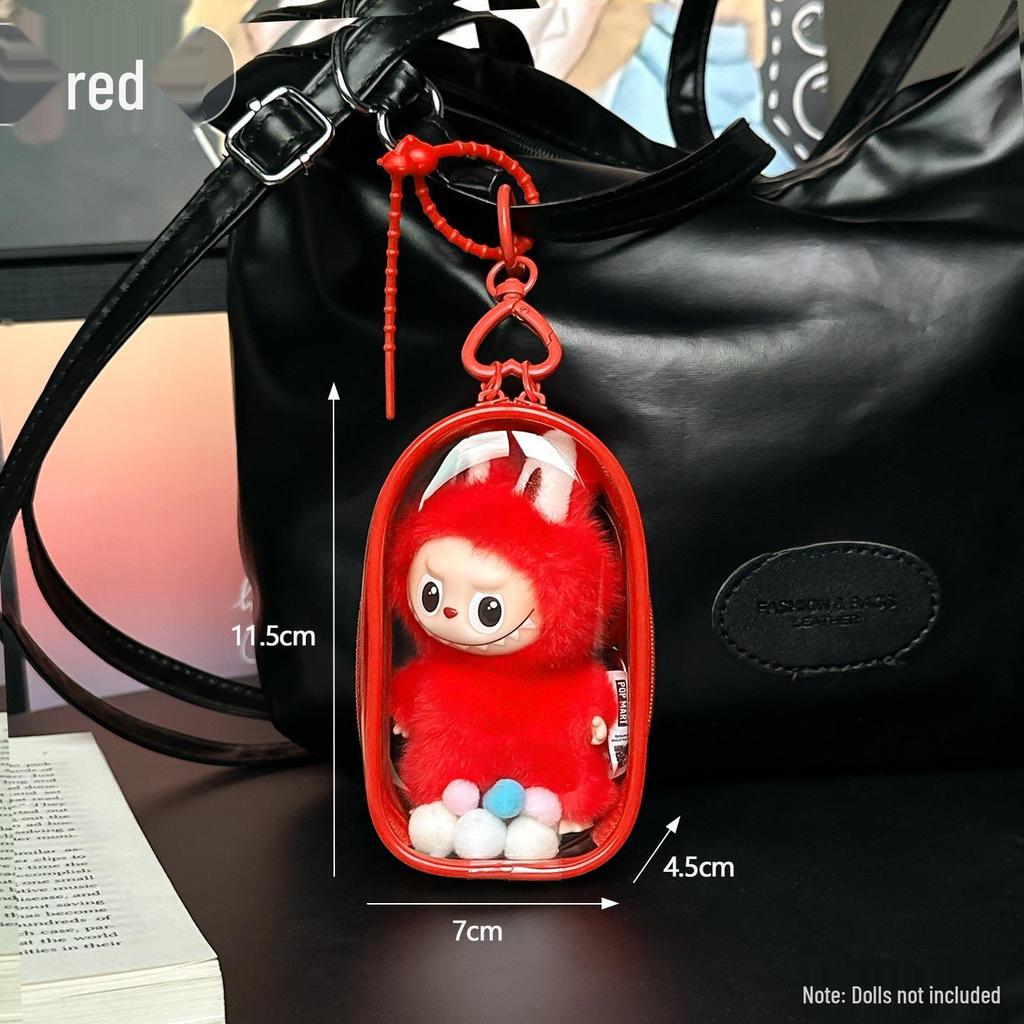Labubu 4.0 Transparent Protective Case & Dust Cover for Blind Box Ita Bag