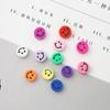 Colorful Sunflower Smiley Face Polymer Clay Beads for DIY Earring and Jewelry Making