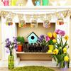 ”HAPPY EASTER“Easter Wooden Ornaments, Happy Easter Egg Shaped DIY Craft For Home Party Decoration, Paintable Wood Slices