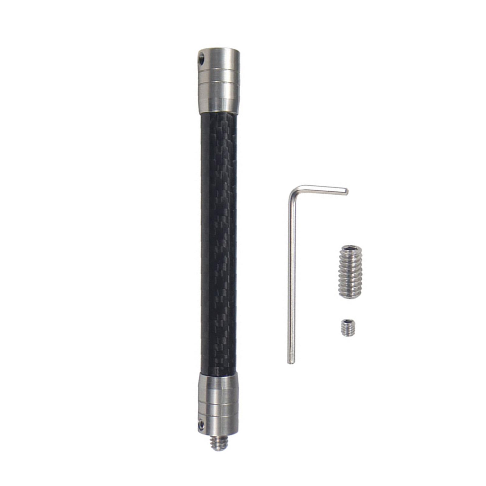 

14mm Carbon Fiber Stabilizers Rod Stainless Steel Monopod Selfie Stick Extension Rod Rod 1/4inch Selfie Stick For Camera 121mm