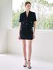 Nub Tweed Pocket Mini Skirt Deep Navy