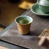 Guanlan Yue Celadon Four Beauties Tea Cup: Ceramic Shadow Carved Personal Tasting Cup