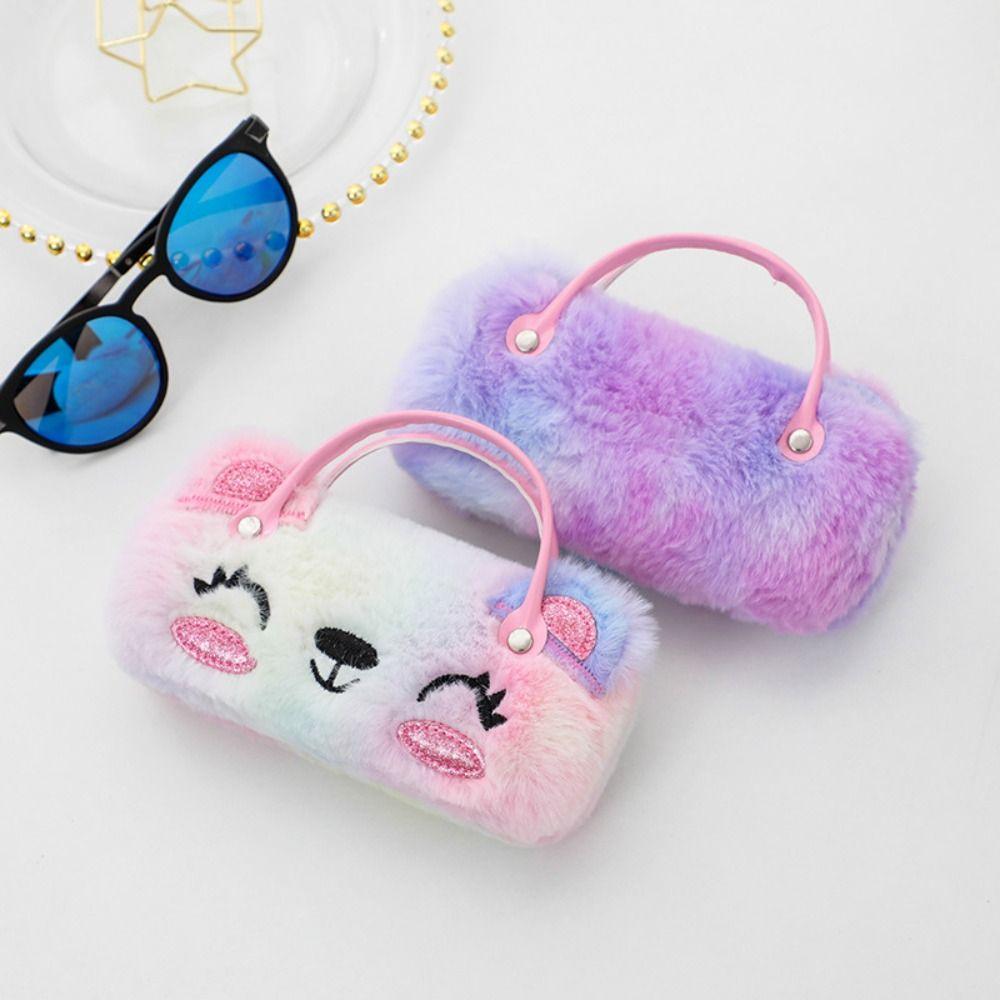 Colorful Plush Glasses Case Anti-pressure Spectacle Case Multipurpose Sunglasses Storage Box  Gifts
