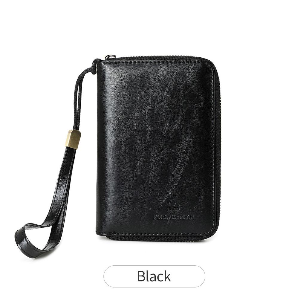 New Anti-theft Brush Passport Bag, Large Capacity Zipper Wallet, Travel Portable Ticket Storage, ID Bag