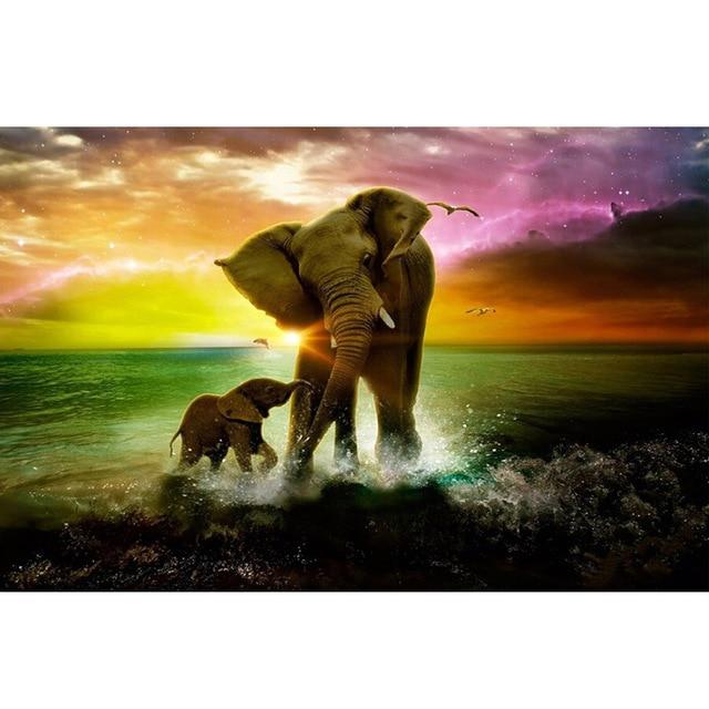 DIY 5D Diamond Painting Aurora Diamond Embroidery Landscape Cartoon Cross Stitch