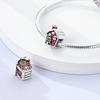Charms Winter Christmas Elk Santa Claus Beads Copper Plated Fit Original Pan Bracelet Pendants Making Fashion Jewelry