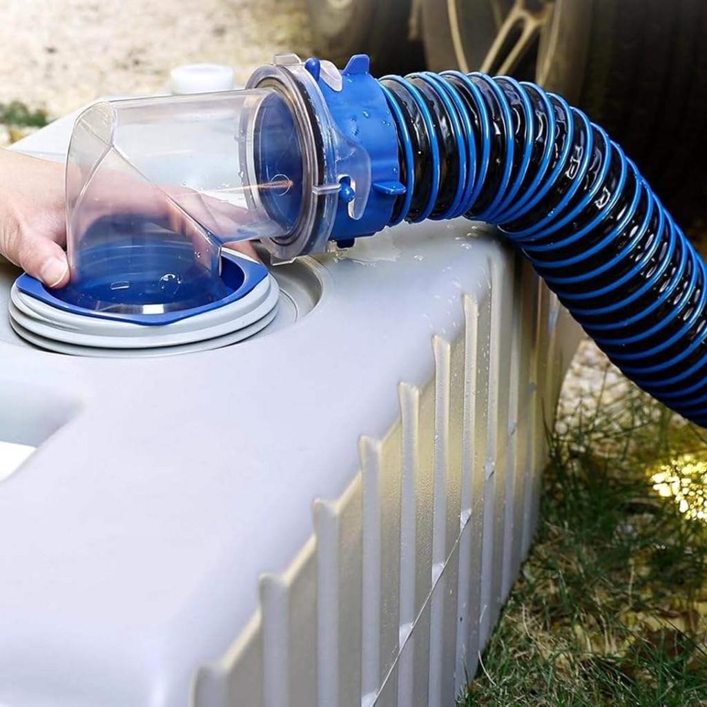 RV Sewer Hose Kit Flexible with Adapter Low-Profile for Motorhomes