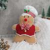 Holiday Polyester Gingerbreads Doll Decorative Pillow With Polyester Filling for Winter Comfort