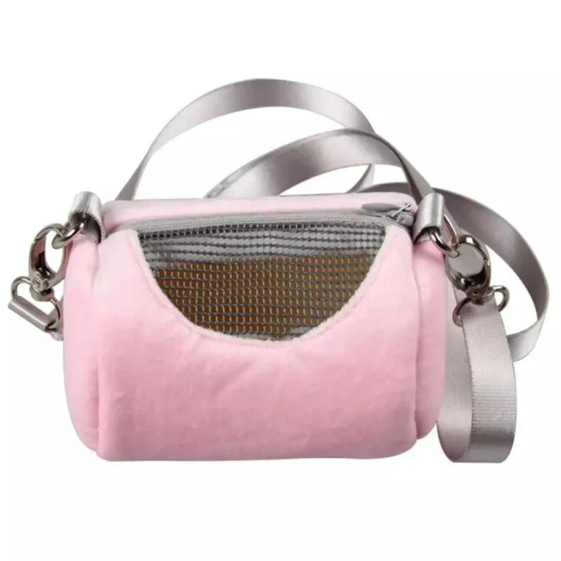 Hamster Carrier Cute Bag Small Pet Outing Cylinder Shoulder Guinea Warm Breathable Bed Squirrel Hedgehog House Cage Nest Supply
