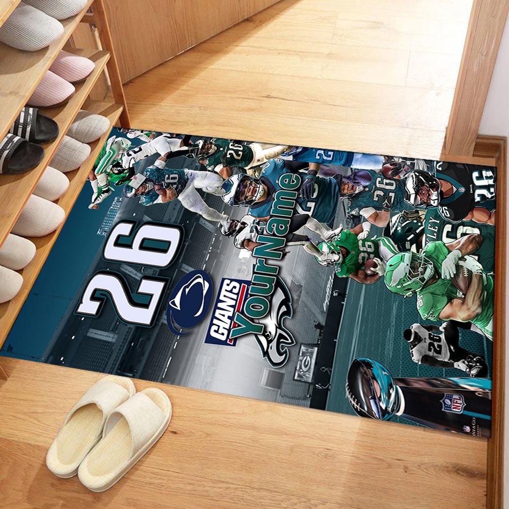 Philadelphia Eagles Customized Name Carpet Design For Game Room Dormitory Dining Room Balcony Antislip Rug Anime Office Decor