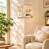 Wall Clock with Arabic Numerals Operated Seconds Hand NoHoles for Living Room,