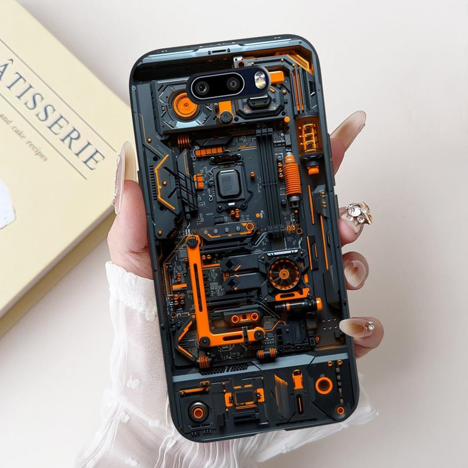 Per LG V50S ThinQ / V50 ThinQ 5G Nuova Carina Custodia per Telefono Floreale a Cartoni Animati Per LG V50 V50S ThinQ Custodia Morbida in Silicone Nero