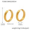 Nivora 18K Gold Plated Polished Smooth Women Hoop Earrings High Quality Stainless Steel Hypoallergenic Earring For Women Jewelry
