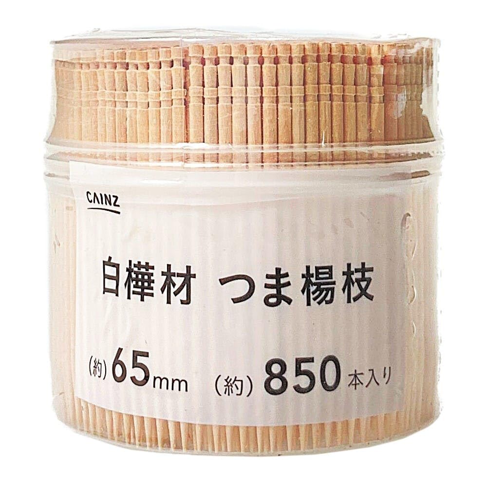 Cainz White Birch Toothpicks 65mm 850 pieces YJ-658 Wood