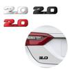 1Pc Car Styling 3D Small Metal Silver/Black/Red 2.0 Logo Emblem Side Fender Badge Rear Trunk Sticker For CRV Accord Decoration