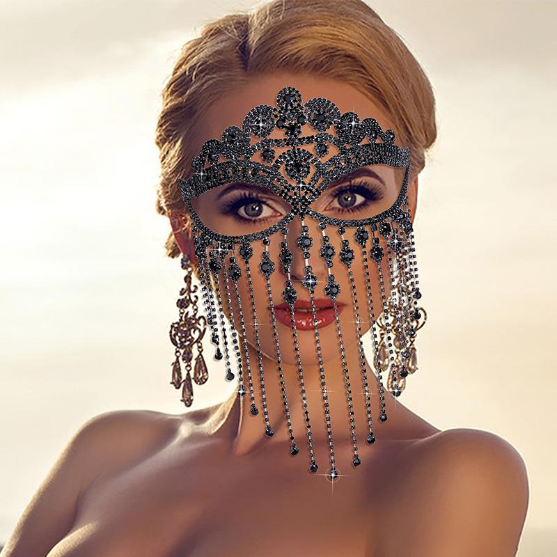 Luxurious European & American Style Fringe Face Mask for Sexy & Fashionable Party and Cartoon Decor