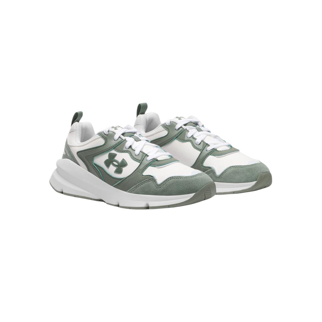 Under Armour Suede Forge Comfortable Simple Versatile Low-Top Lifestyle Casual Shoes Unisex Sneaker White Green 6003967-101