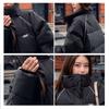Winter Damen Kurze Daunenjacke Koreanische Mode Lose Stehkragen Dicke Warme Baumwolljacke