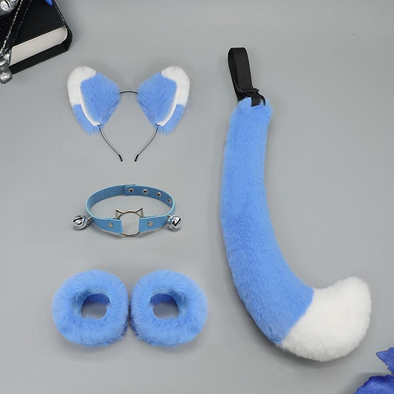 

Комик Кон кос Лиса Фея Горничная Звериные Ушки Головной убор Плюшевый Браслет на запястье Воротник Аксессуары Ободок с лисьими ушками Набор с лисьим хвостом One Size