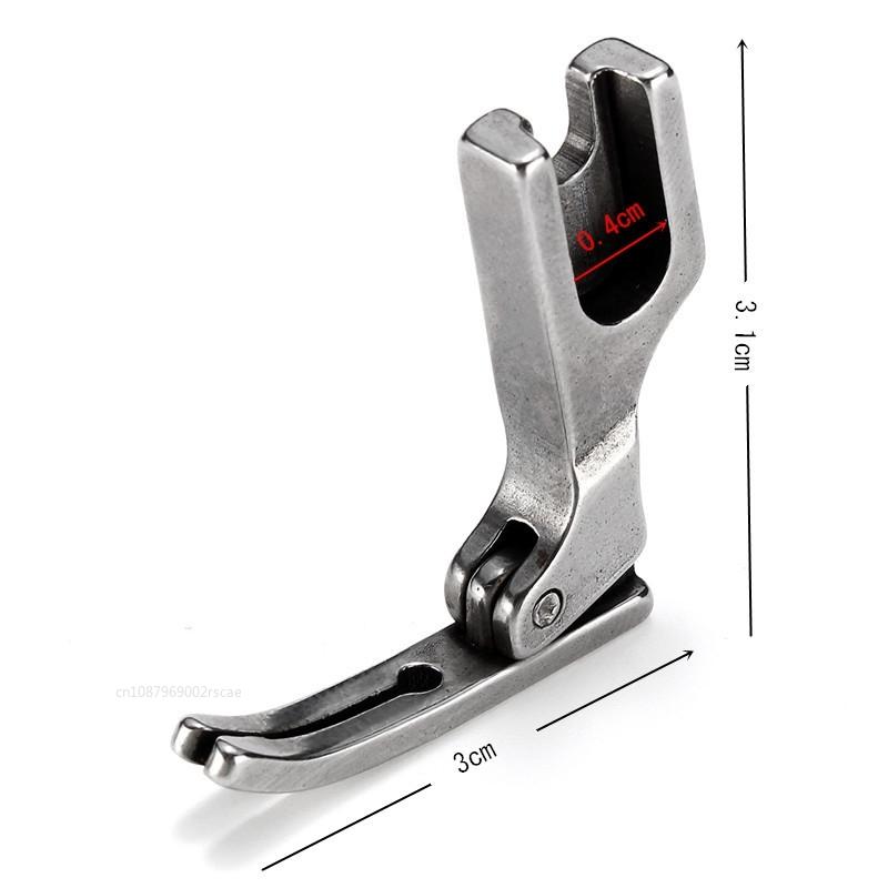 Einfacher Stahl Nähmaschinen Nähfuß Schmaler Reißverschlussfuß für Industrie DIY Nähmaschinen Anbauteil Zubehörteile