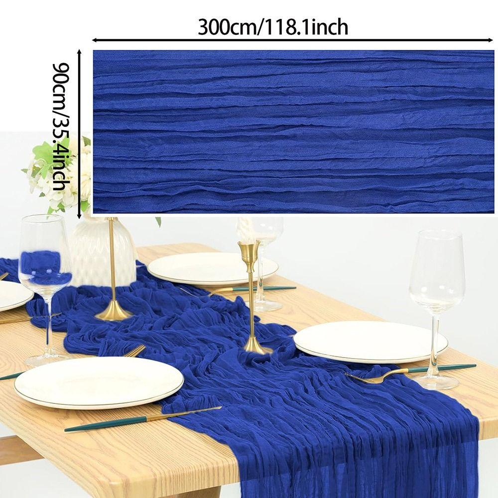 Wedding Birthday Party Decoration Semi-Sheer Gauze Runner Vintage Retro Cloth Multipurpose Bohemian Decoration