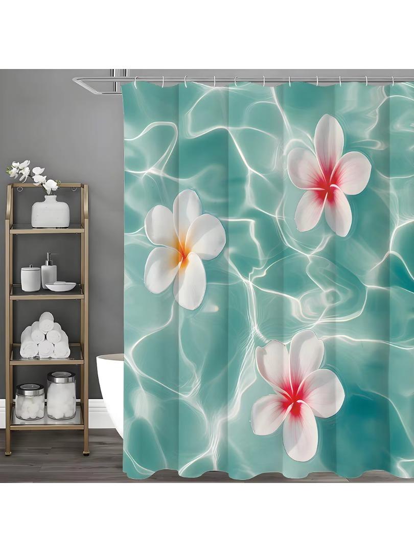 

Egg Flower Ocean Shower Curtain, Bathroom Decorative Shower Curtain, Waterproof Shower Curtain With Hooks W60H190(CM)-1 Pcs
