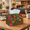 1pc Tropical Folk Decorative Tissue Box | Durable, Leopard Parrot Floral Pattern Suitable for Living Room Accent, Bedroom Decor, Encouragement Gifts,