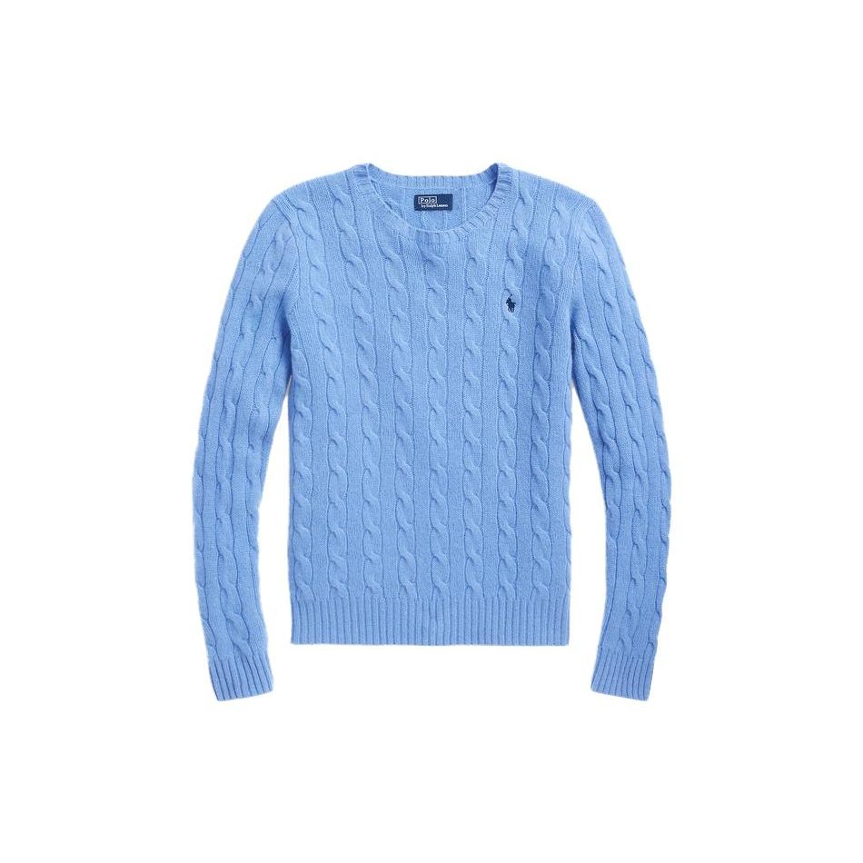 

Polo Ralph Lauren FW23 Однотонный Пуловер Крупной Вязки Повседневный С Длинным Рукавом Женский свитер Синий WMPOSWENC020771-400