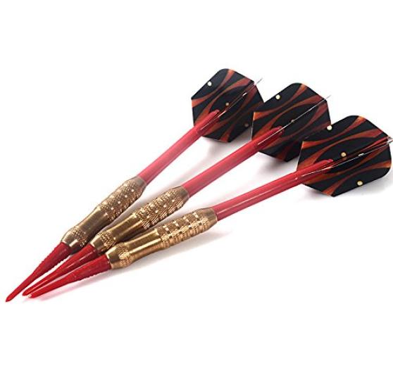 CUESOUL Practice Brass Barrel Soft Tip Darts 9 Pieces