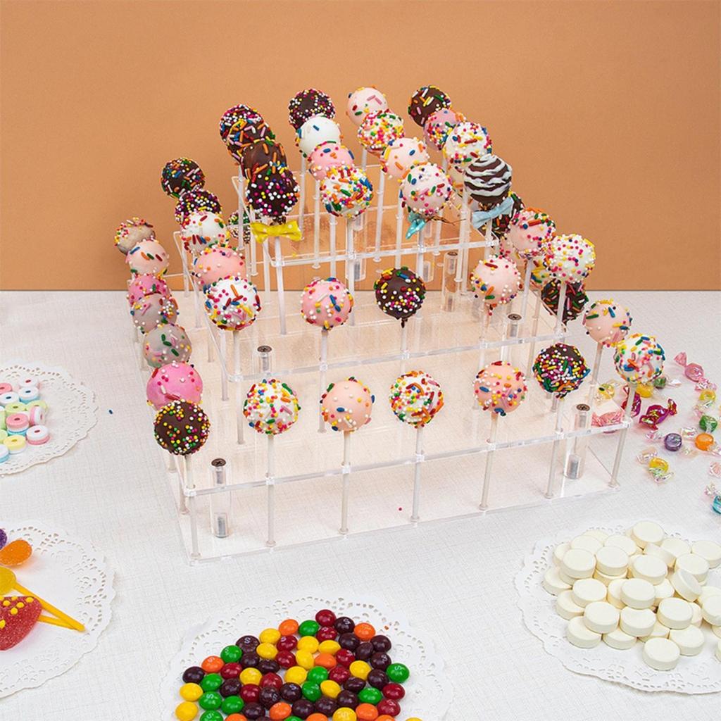 56 Hole Sucker Display Stand Elegant Holder Tiered for Home Entertaining