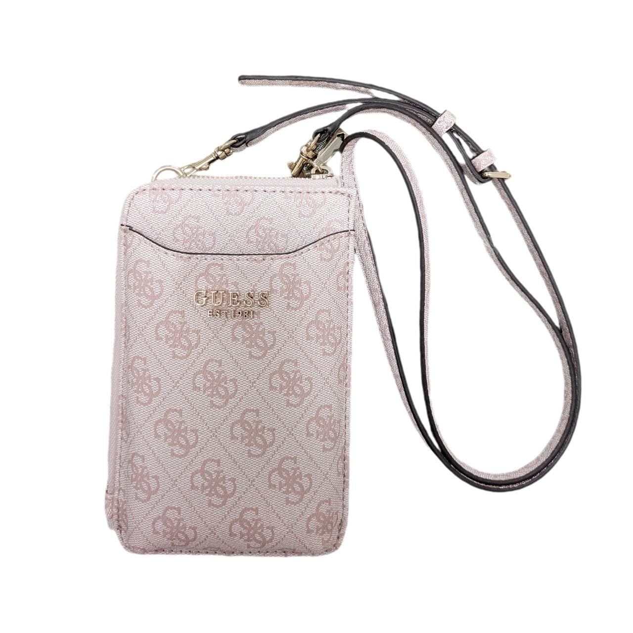 Guess Shoulder Smartphone Wallet Cell Phone Smartphone Shoulder Strap for Women Bag, Pouch, Pouch, Pouch, Pouch, (Pink) розовый