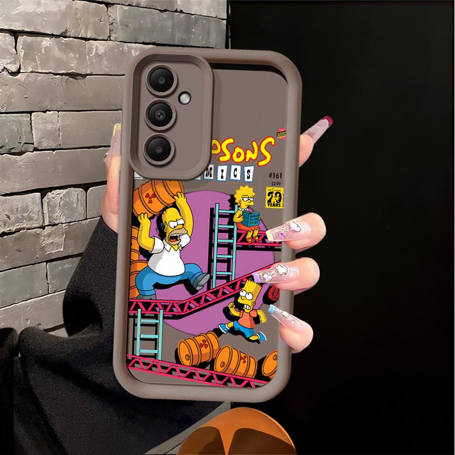 Custodia per Telefono per Samsung Galaxy A04 A17 A15 A12 A07 A13 A30 A14 A16 A50 A06 A05 A20 A11 Cartoon I Simpson Bart