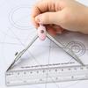 Complete Plastic Geometry Kits With 9 Essential Tools Including Compass Rulers For Precise Technical Drawing