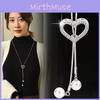 Stunning Heart Design Tassel Sweater Chain Necklace For Women High Quality Fashion