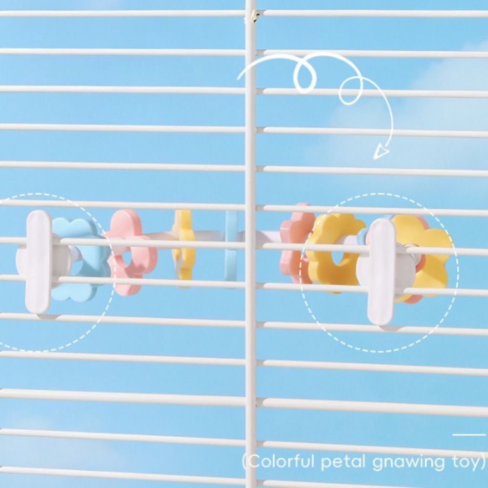 Bite Resistant Bird U-shaped Station Frame Color Flower Beak Grinding Rack  Cage Accessories