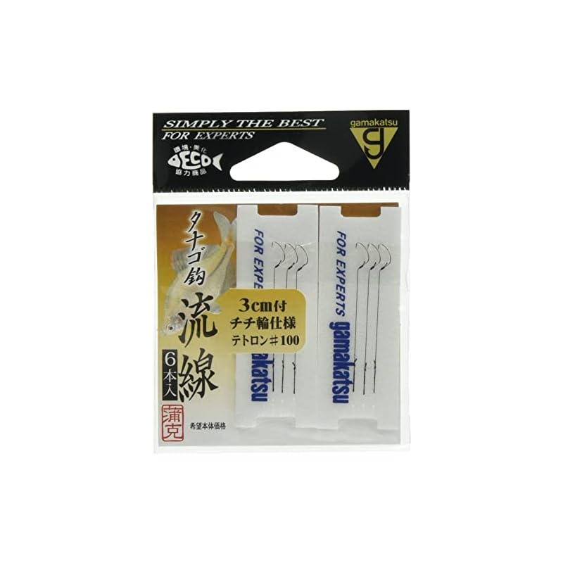 Gamakatsu Tetoron Lined Tanago Hook, Streamlined Leader - Tetoron #100 Fishing Hook
