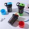 Double-Layer Food-Grade Shaker Cup with Powder Compartment for Protein Shakes and Smoothies