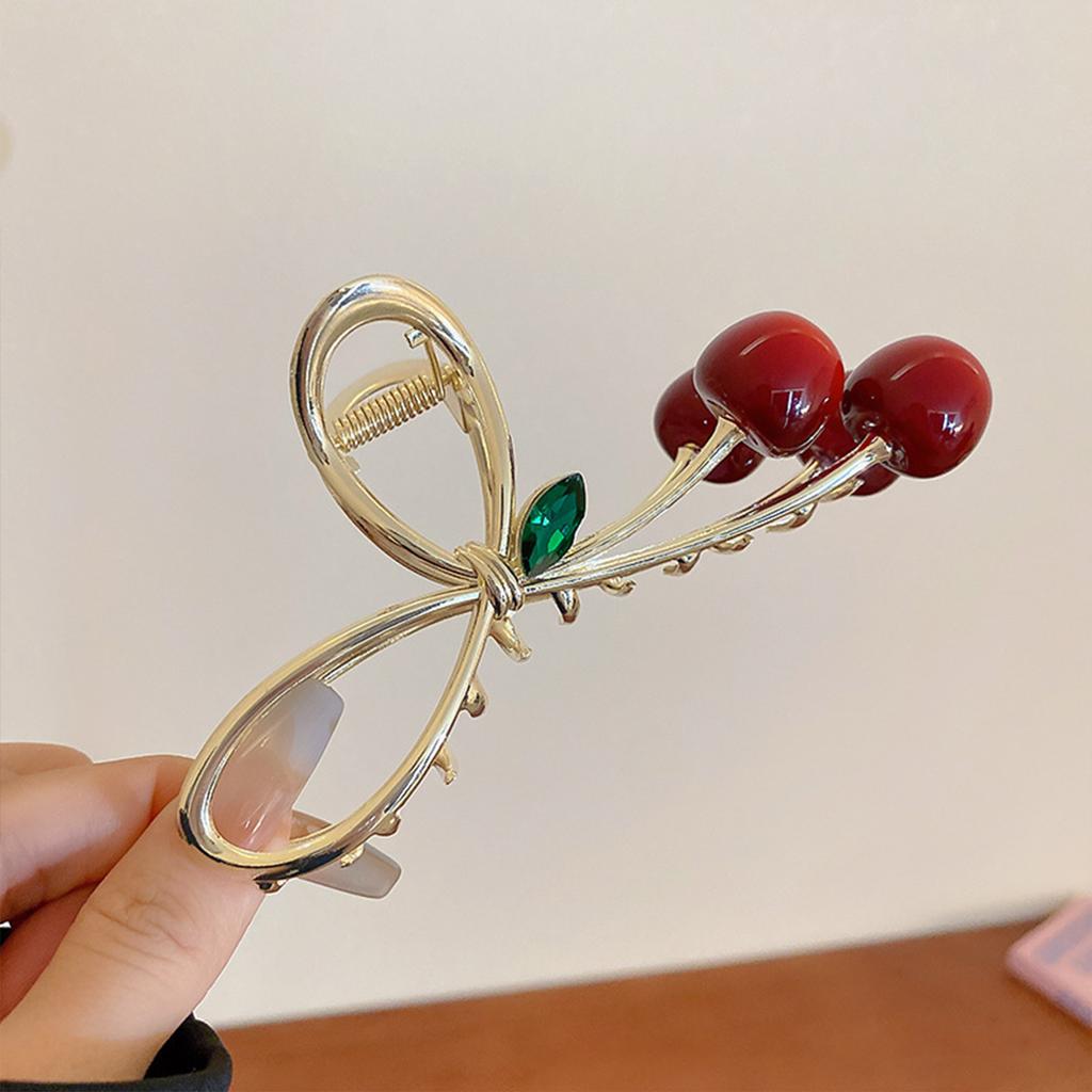 12cm Kirsch-Haarklammer für Damen Trendiger Exquisiter Schleifenhai-Greifer Mädchen Alltagsmode Schmuck Haarschmuck