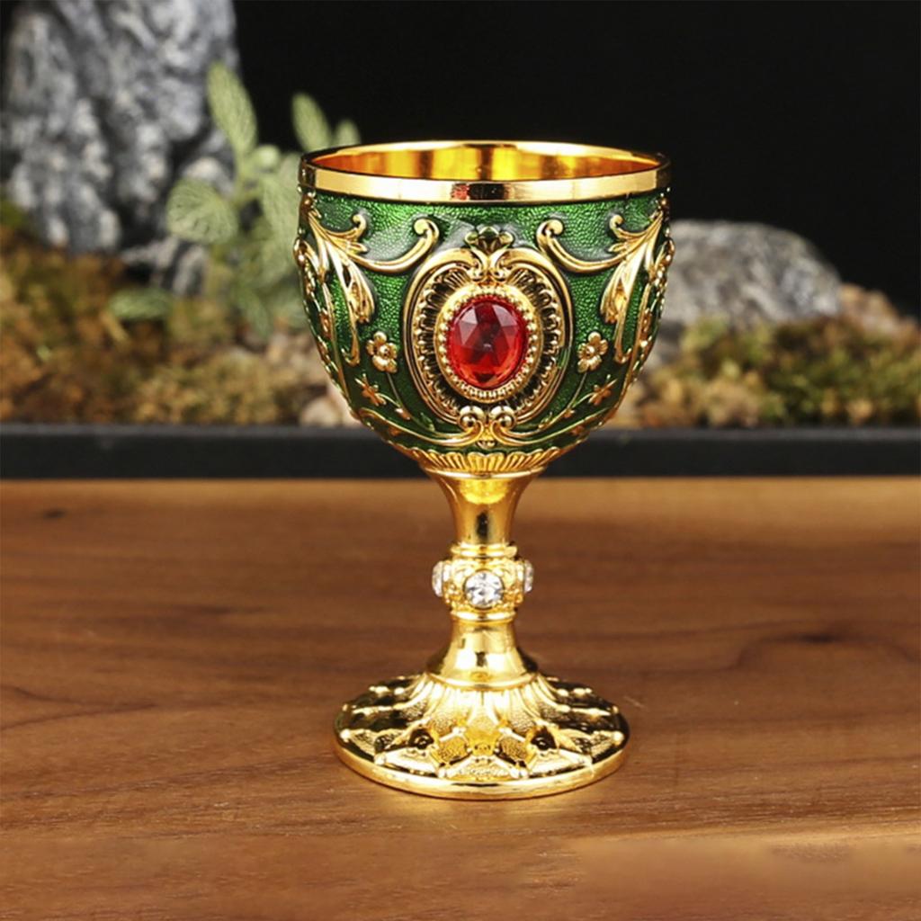 Home Retro Metal Wine Glass Whiskey Glass 30ML