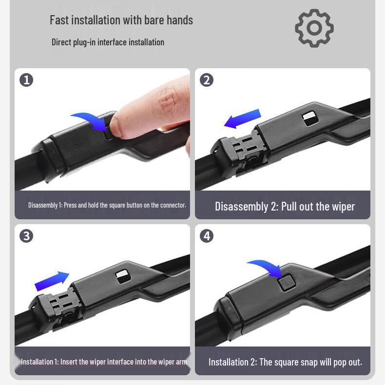 HiPhi Y 2023 Silent Wiper Blade - 24  Car-Specific Rubber Strip