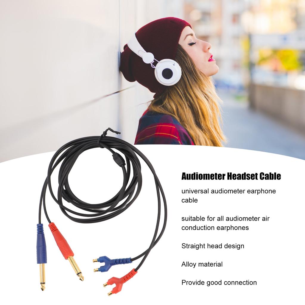 Câble Fil Pour Casque Audiomètre / Conduction Aérienne - Câble De Remplacement Neuf, Générique