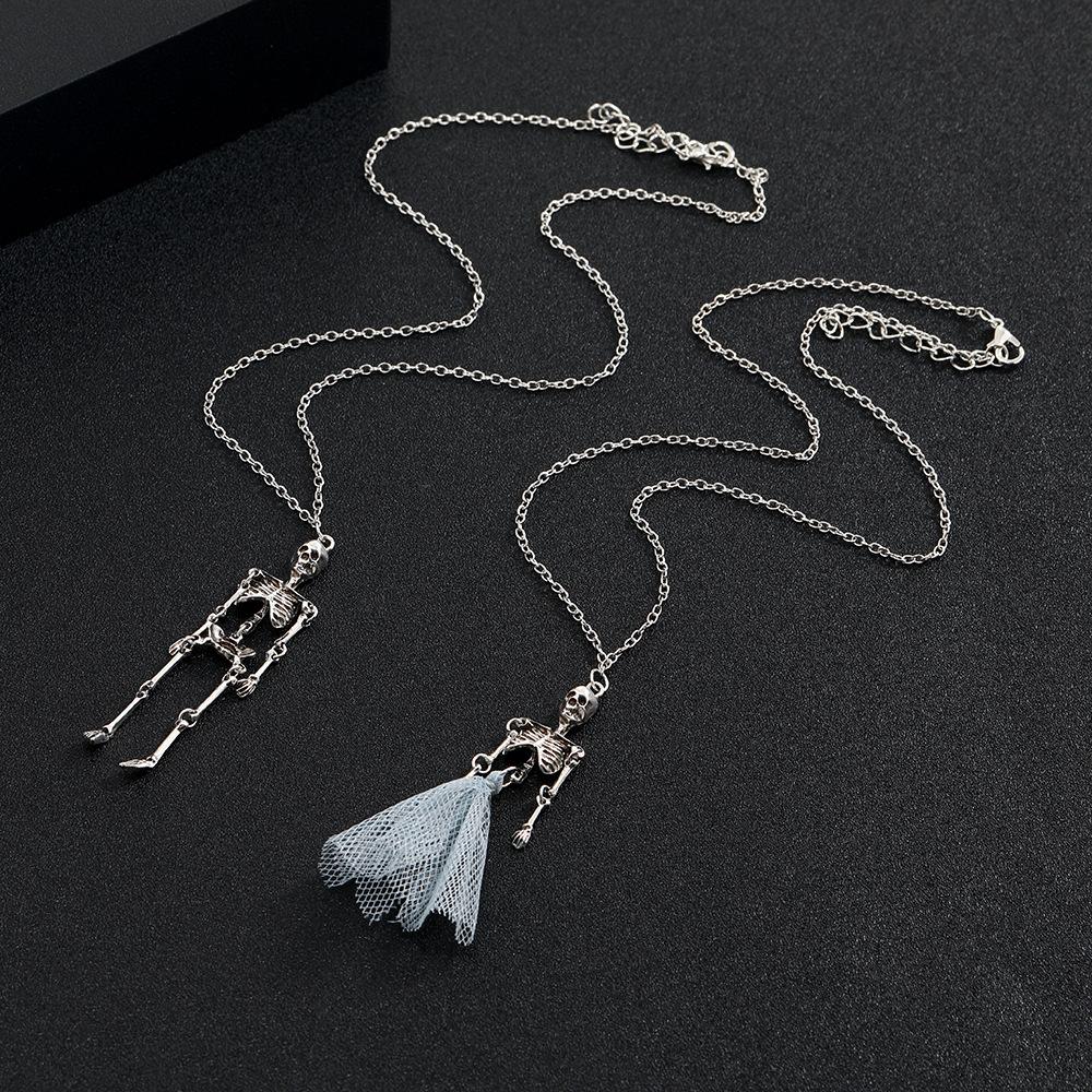 Halloween Kreative Halskette, Punk Geist Schädel Anhänger Ornament Halskette