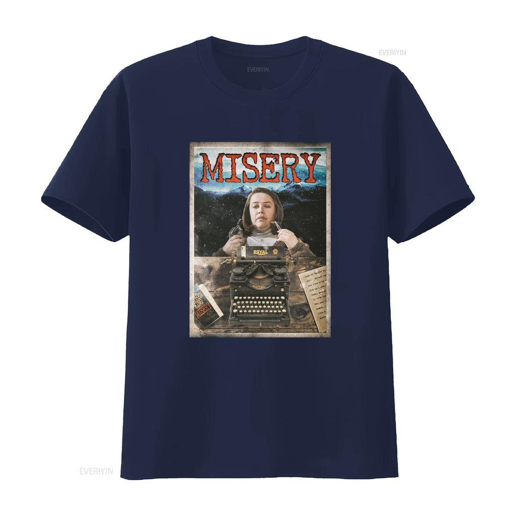 Misery Stephen King Horror Movie Inspired T Shirt Vintage Royal Typewriter Gun Design vintage Washed streetwear graphic Soft