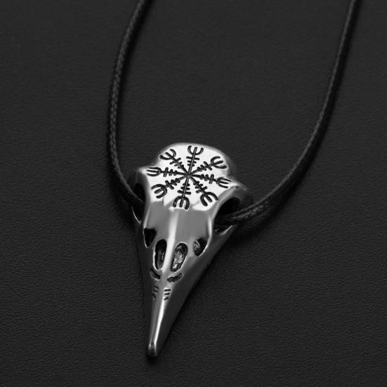 

Винтажный компас череп амулет викинга кулон-цепочка веревка ожерелье ювелирный подарок