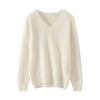 Lekasha Women's 100% Pure Cashmere V-Neck Long Sleeve Knit Pullover