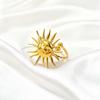 Vintage Bohemian Stainless Steel Ring, Geometric Exaggerated Sun-shaped Open Rings for Women, Waterproof Exquisite Jewelry Gift